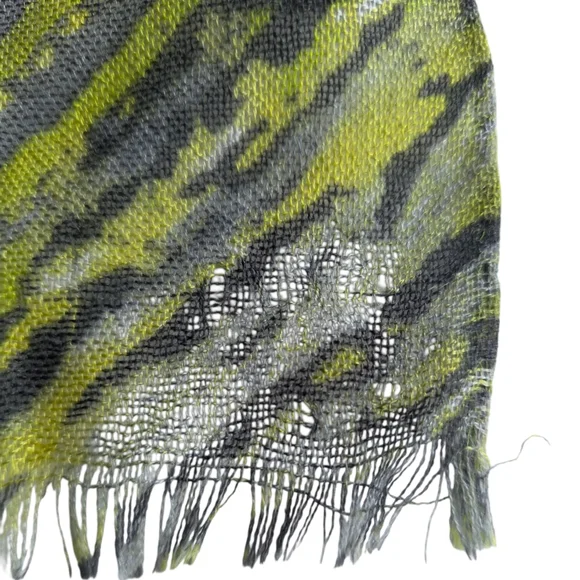 Loro Piana Green and Gray Cashmere Silk Scarf - Picture 12 of 12